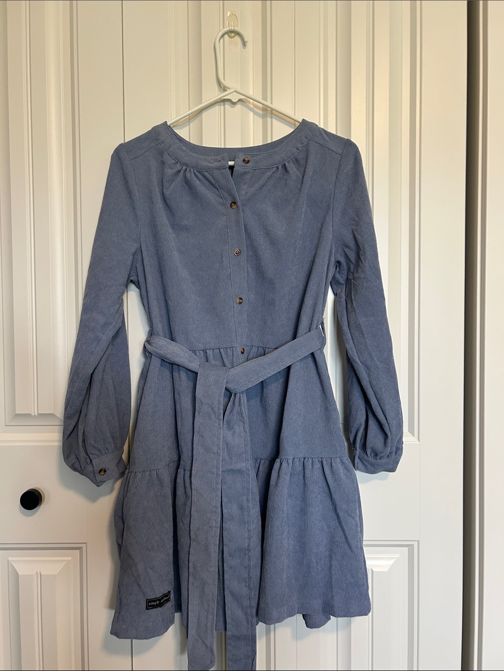 Simply Southern Tiered Corduroy Shirt Dress